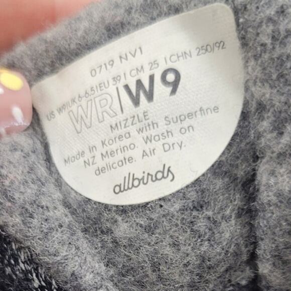 Allbirds Sneakers Womens 9 Wool Mizzles Everyday Casual Running Work Out Shoes - Picture 10 of 11